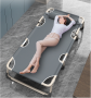 Składane łóżko turystyczne BIZNESOWE, polowe, kanadyjka PREMIUM 75 cm - kolor szary 3