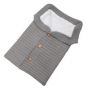 Sleeping bag with buttons, outdoor baby knitting stroller 68*40 - Gray