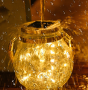 Solar Crackle Hanging Light - Warm Light Size L
