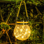 Solar Crackle Hanging Light - Warm Light Size L