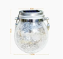 Solar Crackle Hanging Light - Warm Light Size L