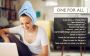 Special hair towel - light blue