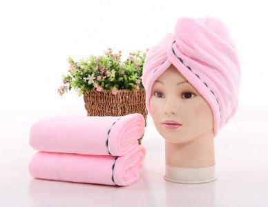 Special hair towel - light pink