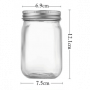 Square Glass Container - 380 ml with cover