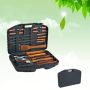 Stainless professional grill set 18pcs with wooden handle