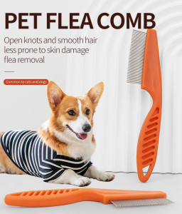 Stainless steel long handle flea comb - 14.5*3.4*1CM / CS161