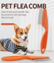 Stainless steel long handle flea comb - 14.5*3.4*1CM / CS161