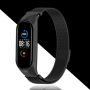Stainless Steel Mesh Belt Mesh Bands for Xiaomi Mi Band 5 - black