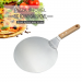 Stainless steel round slice 10-inch shovel with wooden handle