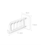 Sticker clothes hanger 4 holes - White