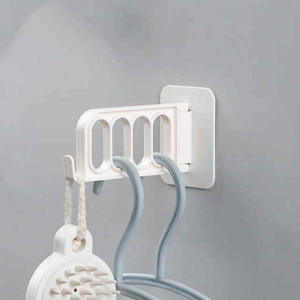 Sticker clothes hanger 4 holes - White