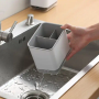 Storage box water drain rack - grey