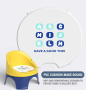 Strong Plastic Desk for Children - Yellow/Blue (Soft Cushion + Standard Plate)