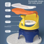 Strong Plastic Desk for Children - Yellow/Blue (Soft Cushion + Standard Plate)
