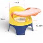 Strong Plastic Desk for Children - Yellow/Blue (Soft Cushion + Standard Plate)