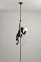 Stylowa lampa wisząca - małpka na sznurze