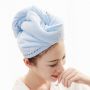 Superchłonny ręcznik do włosów turban z mikrofibry BŁĘKITNY