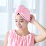 Superchłonny ręcznik do włosów, turban z mikrofibry JASNORÓŻOWY