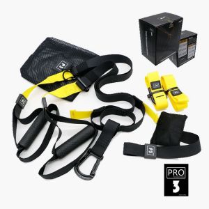Suspension training ropes TRX tensioner sport version - yellow