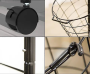Three layers wheeled loundry oval wire basket - black