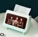 Tissue box with Phone Holder (Light Green Color)