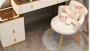 Toaletka do makijażu w stylu Skandynawskim / Komplet mebli blat 100 cm - kolor biały