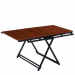 Transformalbe folding dining table standing shelf - Teak color