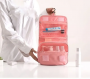 Travel cosmetic storage bag --pink stripes