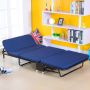 Triple portable folding bed (180*75*26cm)-Deep blue