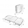 Triple portable folding bed (180*75*26cm)-Deep blue