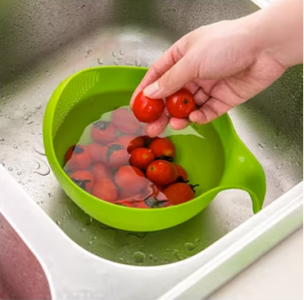 Vegetable washing basin (10cm x 28cm) big - green