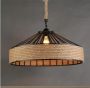 Vintage Industrial Hemp Rope Ceiling Lamp- D50cm(without bulb)