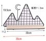 Wall decoration shelf mountains 30x11,2 - black