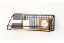 Wall decoration shelf wire bar 34cm - black