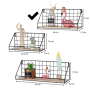 Wall decoration shelf wire bar 34cm - black
