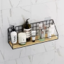 Wall decoration shelf wire bar 34cm - black