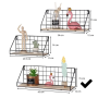 Wall decoration shelf wire, bar 45cm - black