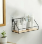Wall decoration shelf wire, bar 45cm - black
