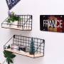 Wall decoration shelf wire, bar 45cm - black