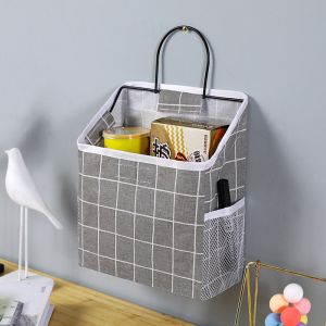 Wall Hanging Bag - Gray Grid