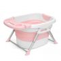 Wanienka składana do kąpieli dla dzieci z poduszką w kolorze różowym - różowa