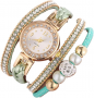 Watch and bracelets set (Green Color)