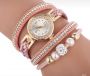 Watch and bracelets set (Pink Color)