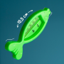 Water temperature thermometer - green