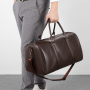 Waterproof PU lether handbag travelling bag- Brown