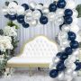 Wedding party supplies Balloon chain kit - dark blue & white