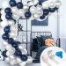 Wedding party supplies Balloon chain kit - dark blue & white