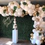Wedding party supplies Balloon chain kit - gold & white & leaves