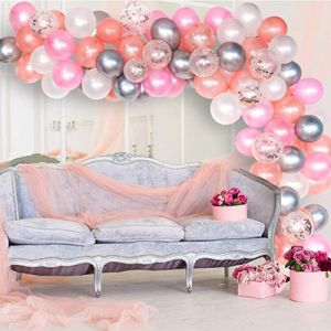 Wedding party supplies Balloon chain kit - rose-gold & white & pink