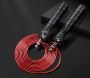Weight rope skipping Professional training - wirerope black/red (Enhanced version)